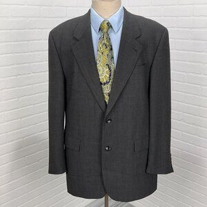 BOSS Hugo Boss Blazer Men 42 Gray Classic Career Wool USA Vintage‎